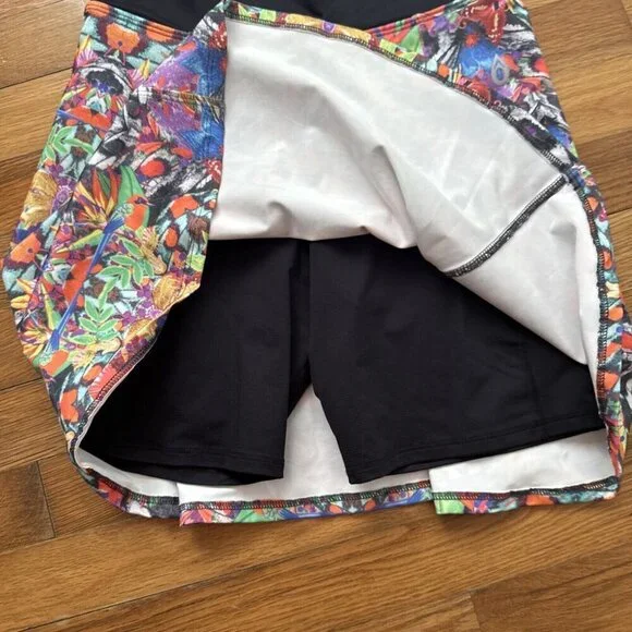 Dona Jo Women's Skorts Multicolor Tropical Active Tennis Golf Size 1 - Picture 3 of 5
